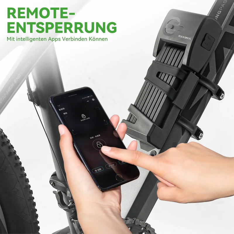 Fahrrad Fingerabdruck Faltschloss USB-Aufladung