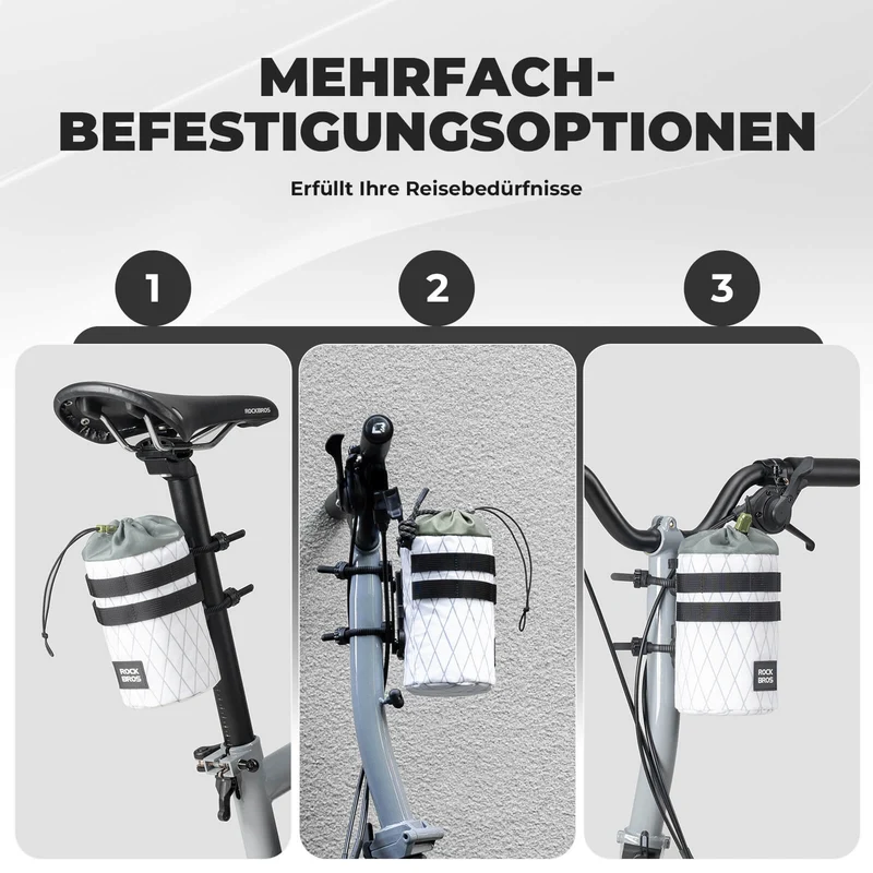 Fahrrad Lenkertasche 1.2L für Trinkflaschen Ø10 cm