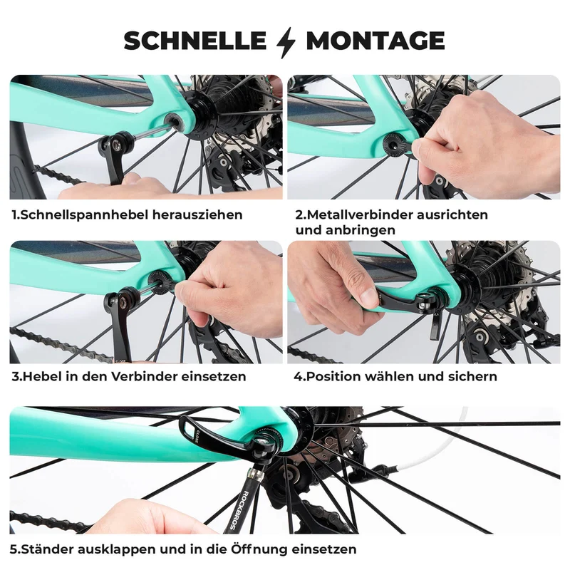 Fahrradständer Klappbar Seitenständer für 26–27,5 Zoll