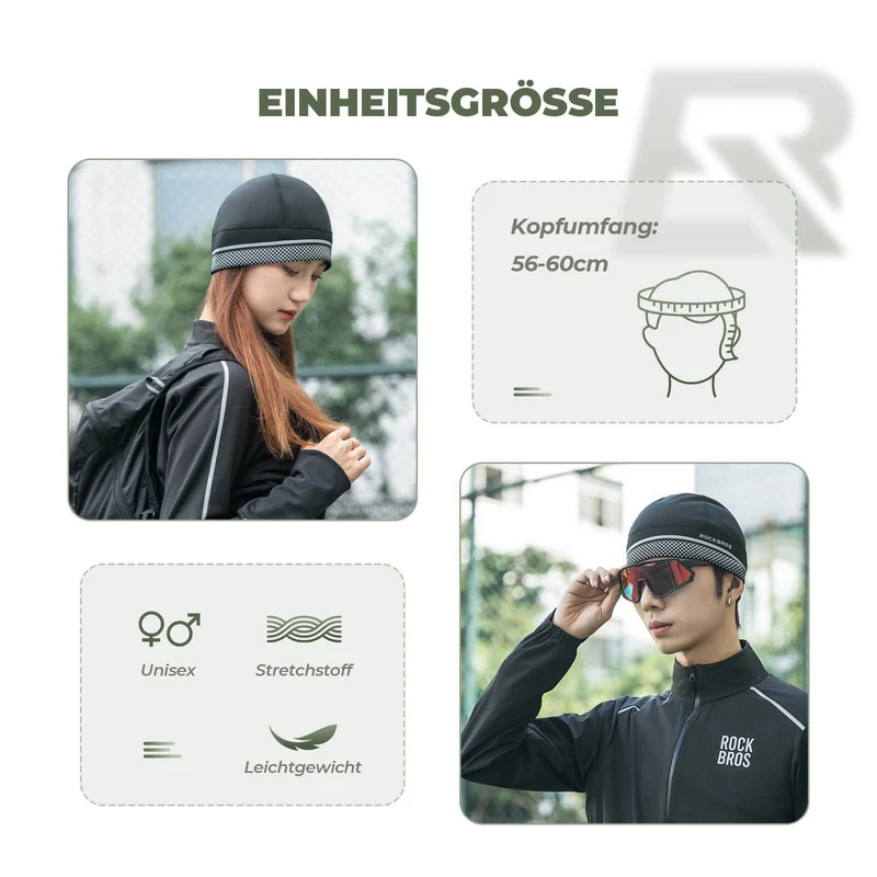 Fahrrad Mütze Fleece Helmmütze Wärmespeicherung