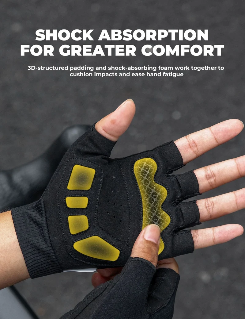 S405 3D Printed Palm Pad Cycling Gloves