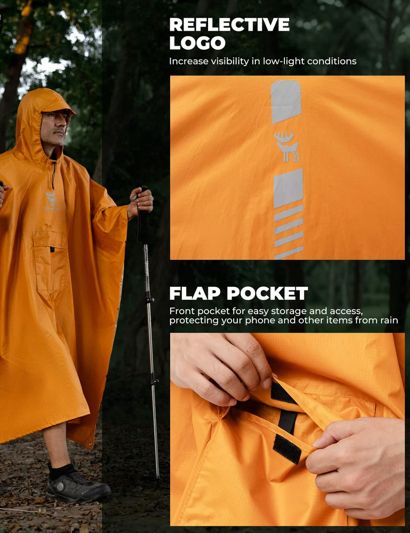 Packable Waterproof Raincoat for Outdoor
