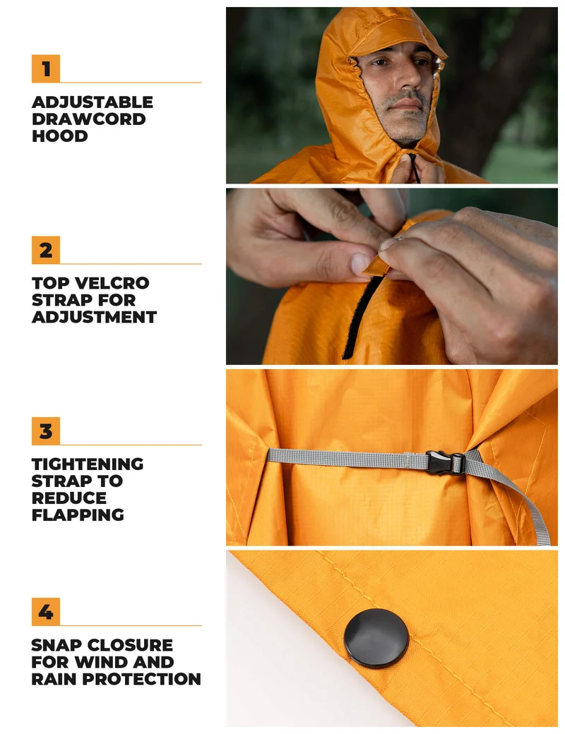 Packable Waterproof Raincoat for Outdoor
