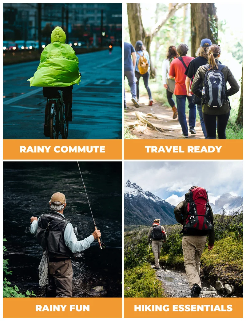 Packable Waterproof Raincoat for Outdoor