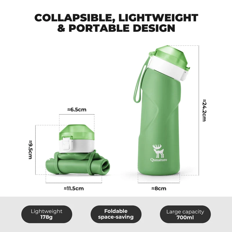 Collapsible Silicone Water Bottle