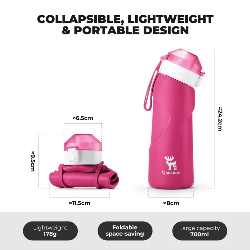 Collapsible Silicone Water Bottle