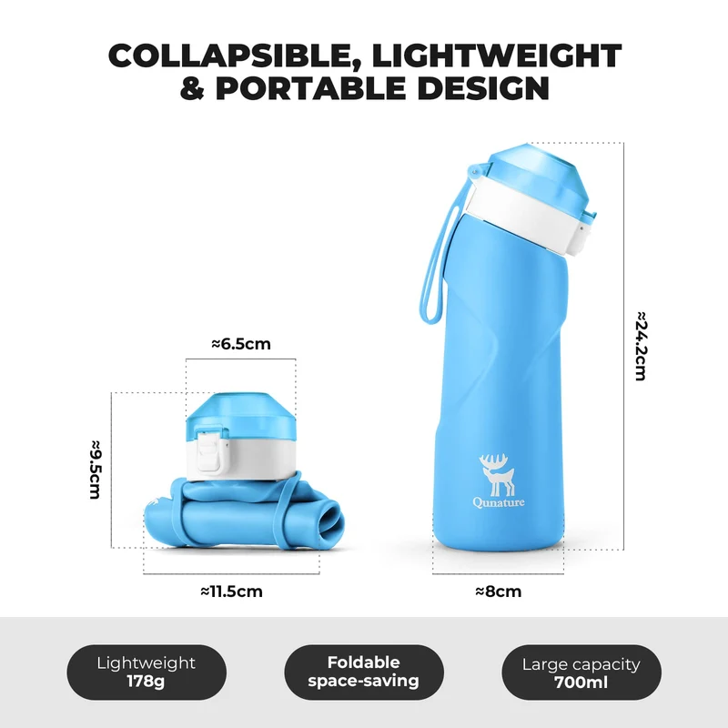 Collapsible Silicone Water Bottle