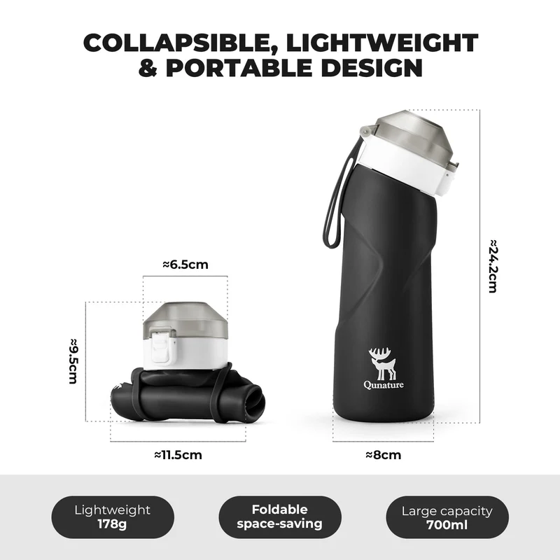 Collapsible Silicone Water Bottle