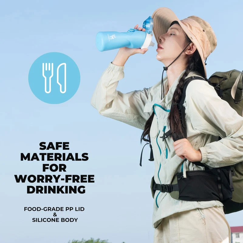 Collapsible Silicone Water Bottle