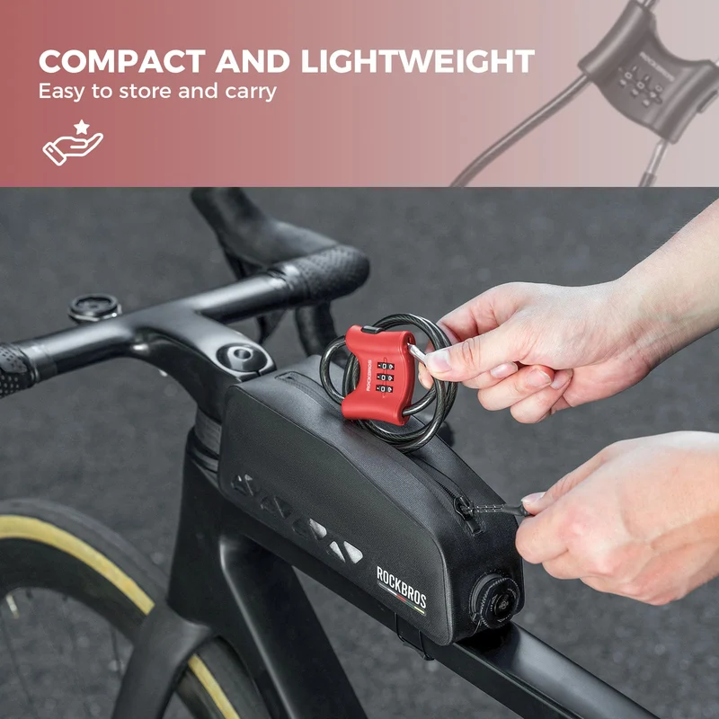 5.49 mm Steel Cable Bike Lock with Double Loop