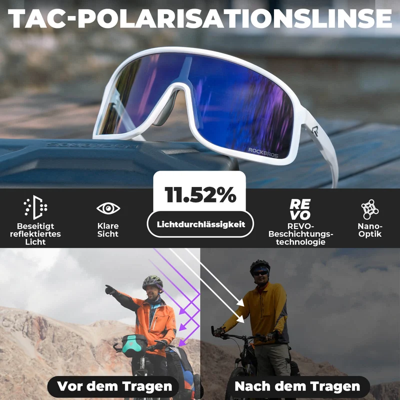 Fahrradbrille Polarisiert Sonnenbrille UV400-Schutz – SHOWDOW 시리즈
