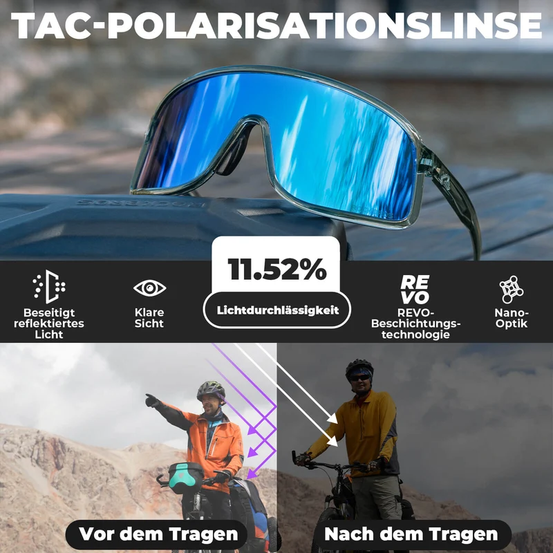 Fahrradbrille Polarisiert Sonnenbrille UV400-Schutz – SHOWDOW 시리즈