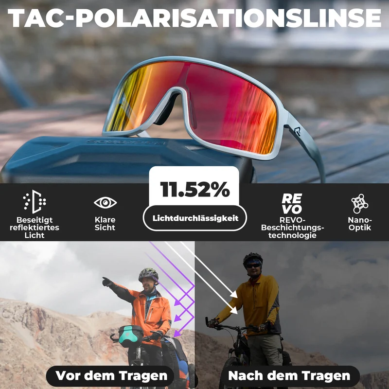 Fahrradbrille Polarisiert Sonnenbrille UV400-Schutz – SHOWDOW 시리즈