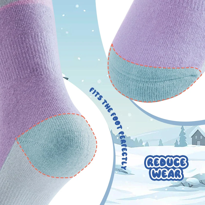 Qunature Jungen Skisocken Kinder Thermosocken