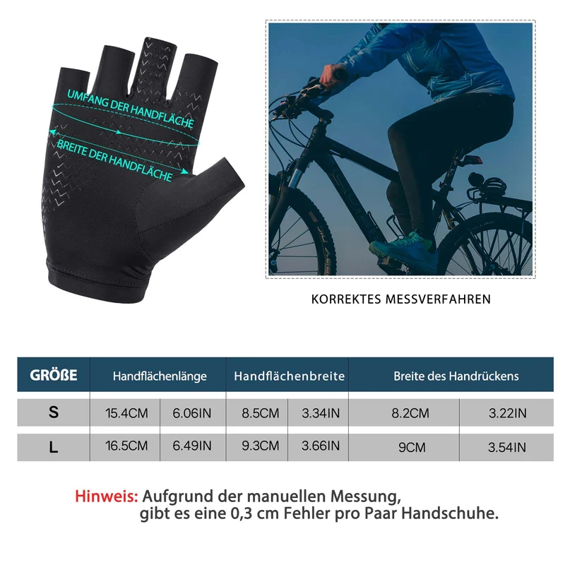 ROCKBROS Sommer atmungsaktive Sport-Radhandschuhe fir Männer a Frauen