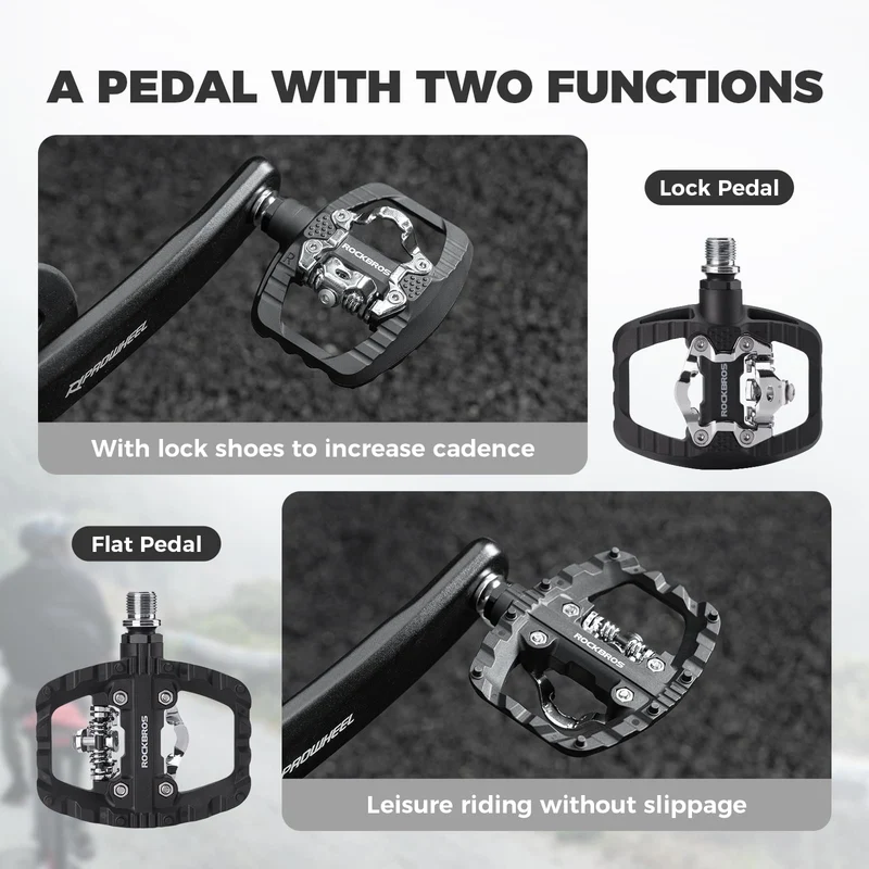 Lightweight Nylon Half-Clip Flat Bike Pedals