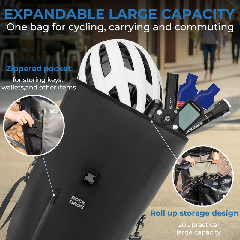 AS-166 Fully Waterproof Bike Pannier - 20L