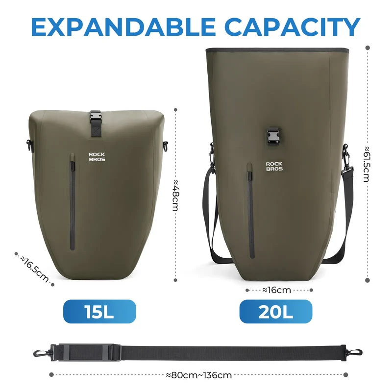 AS-166 Fully Waterproof Bike Pannier - 20L