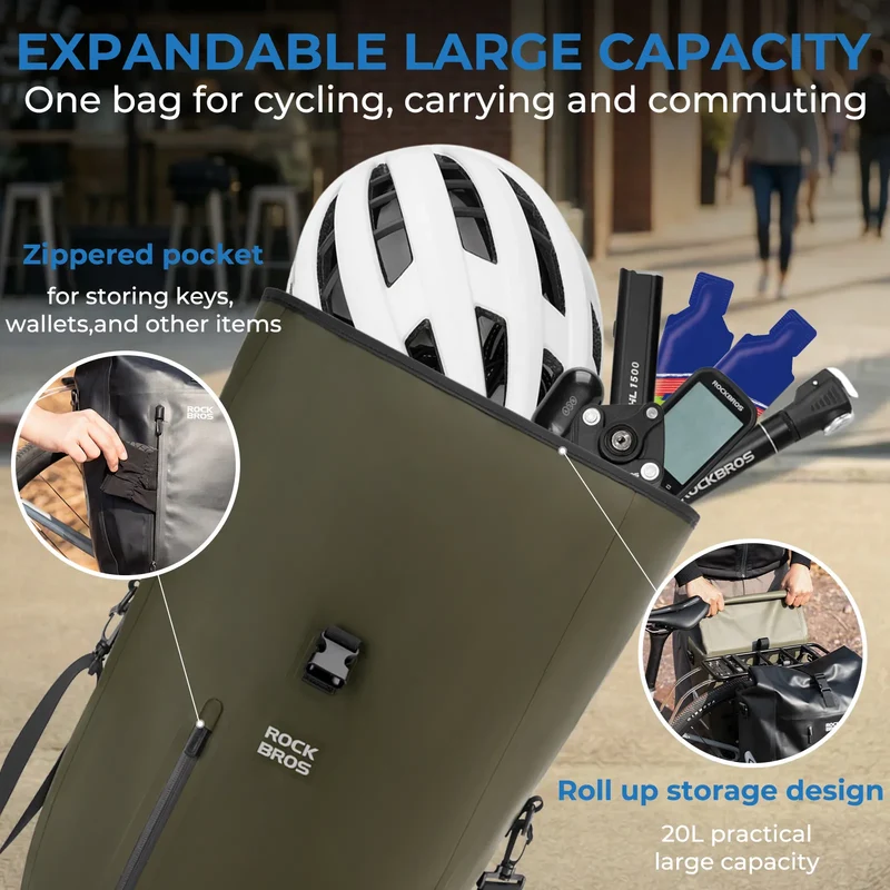 AS-166 Fully Waterproof Bike Pannier - 20L