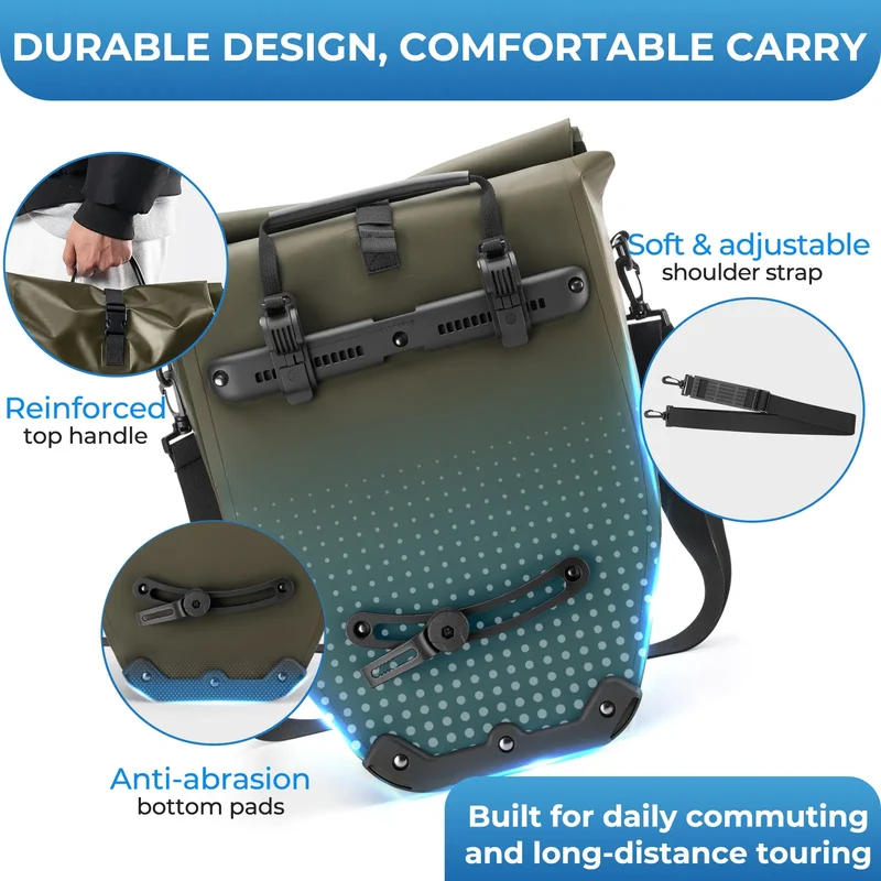 AS-166 Fully Waterproof Bike Pannier - 20L