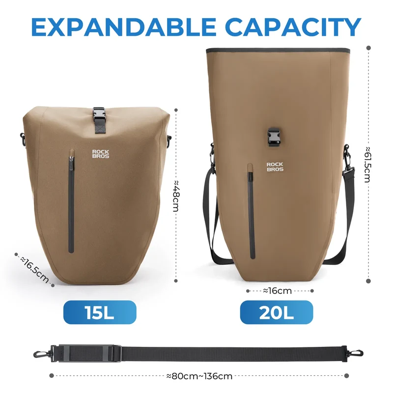 AS-166 Fully Waterproof Bike Pannier - 20L