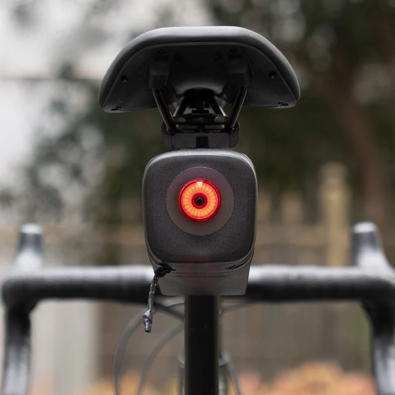 Waterproof Bike Saddle Bag with Rear Light