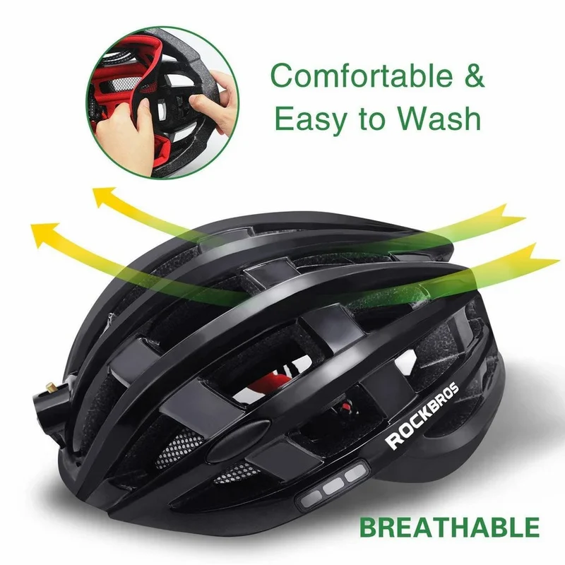 Smart Bike Helmet with LED Light Ultra-Lightweight
