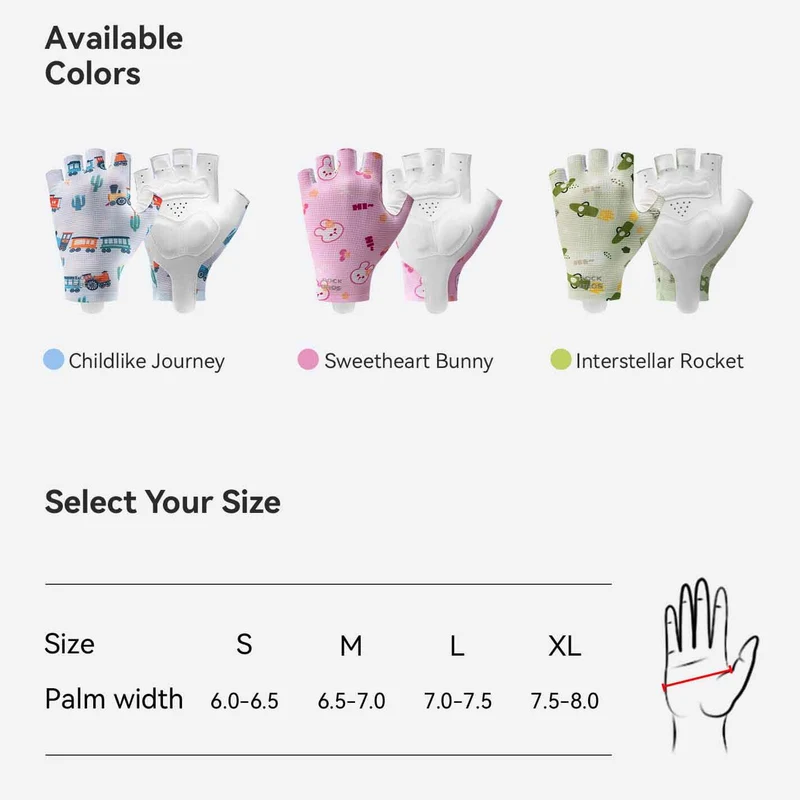 Kids Half Finger Cycling Gloves