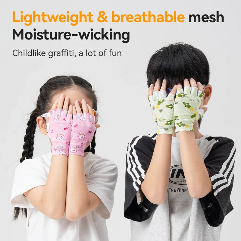 Kids Half Finger Cycling Gloves