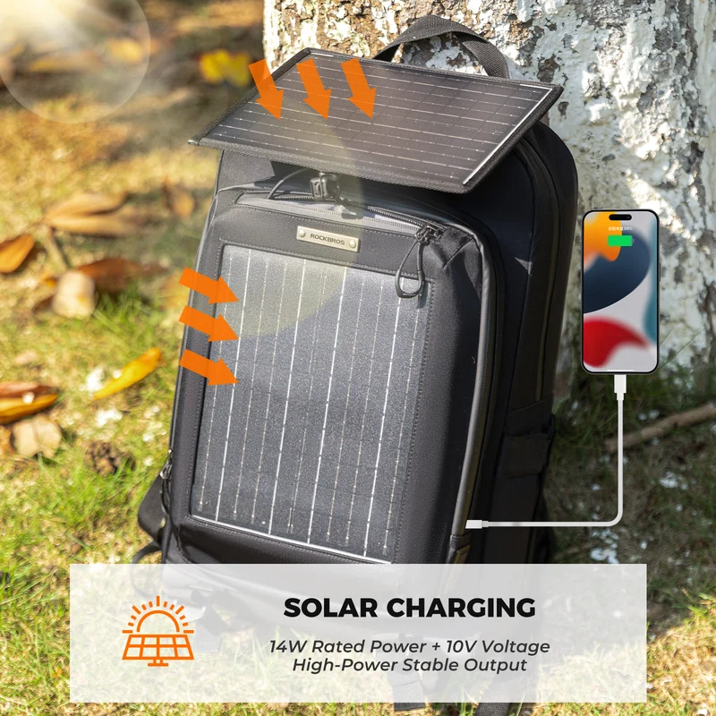 Large Capacity Solar-Powered Cycling Backpack-20L