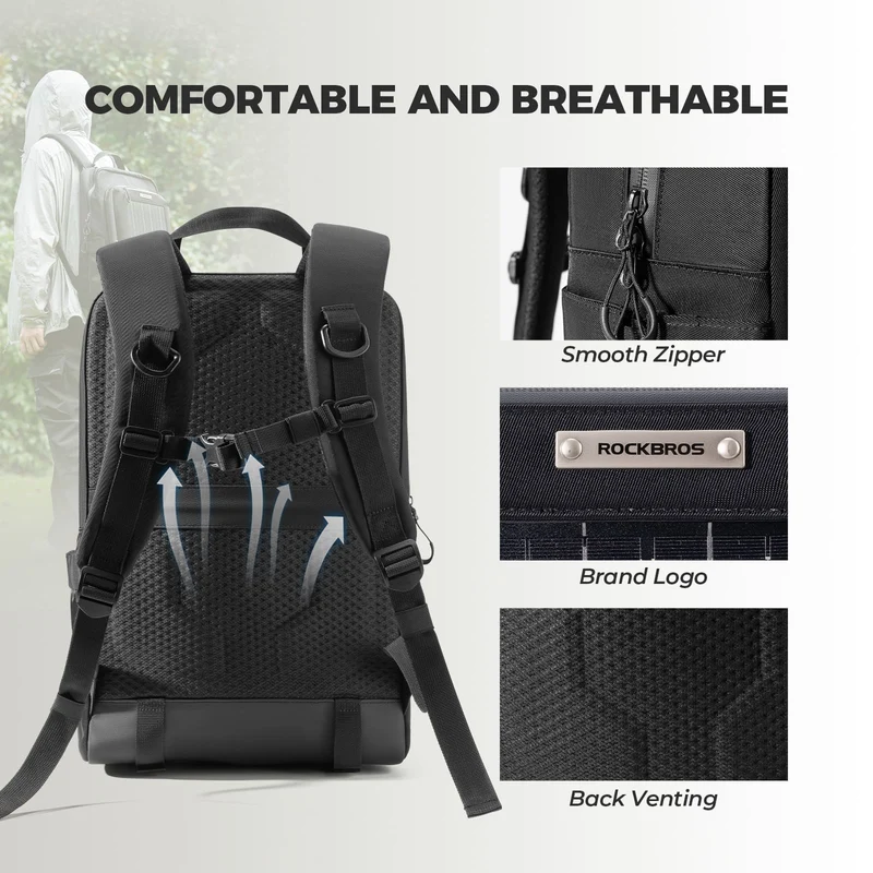 Large Capacity Solar-Powered Cycling Backpack-20L