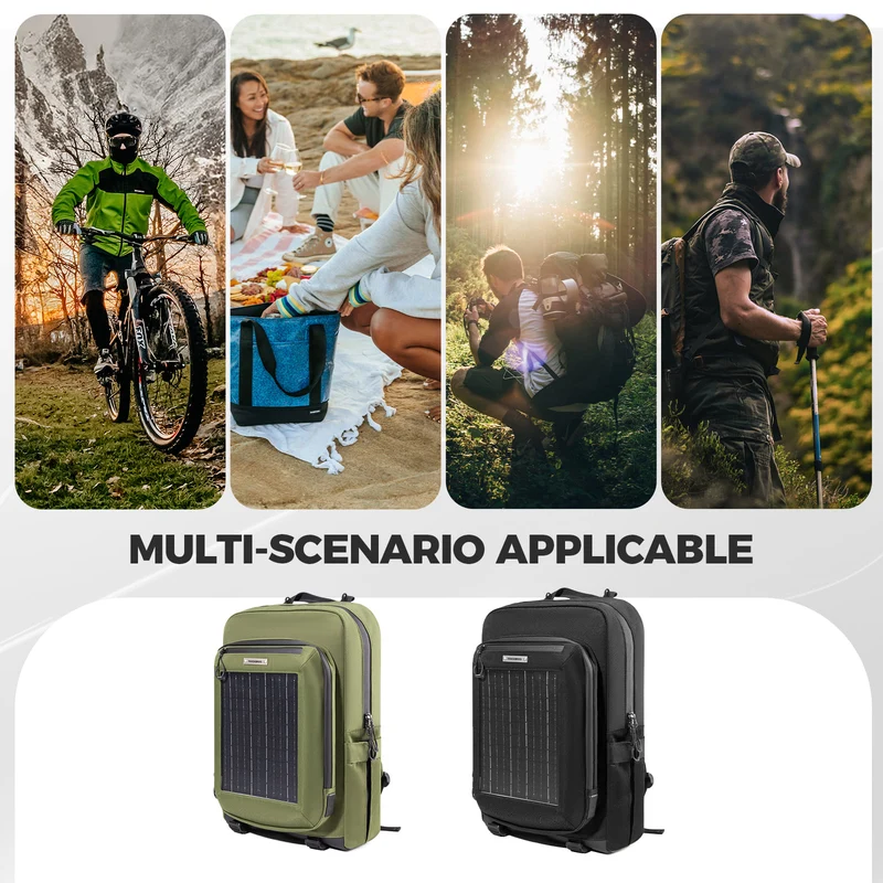 Large Capacity Solar-Powered Cycling Backpack-20L