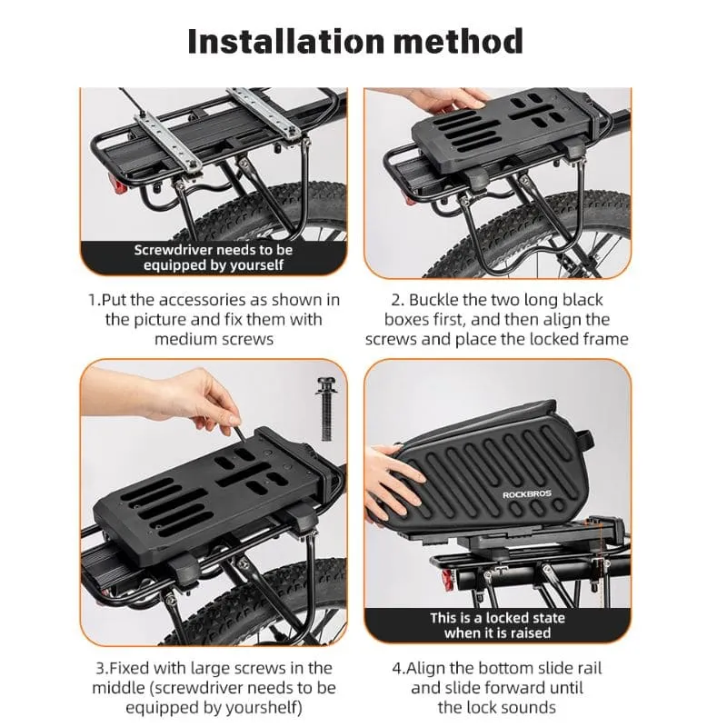 Bike Rear Rack Bag with Password Lock - 7.5L