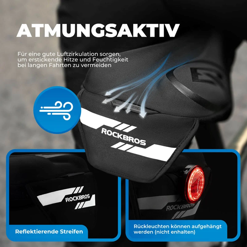 ROCKBROS Sattelbezug Sattelschutz Beheizbar Schnellspanner MTB Rennrad E-자전거용