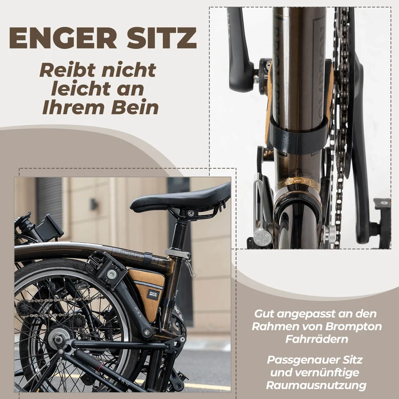 ROCKBROS Fahrradtasche Rahmentasche Dreiecktasche for Brompton 0,25/0,3L