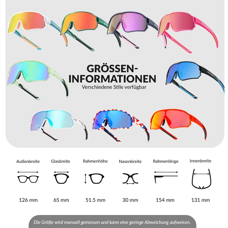 ROCKBROS Kinder Fahrradbrille UV400-Schutz Polarisierte Sonnenbrille