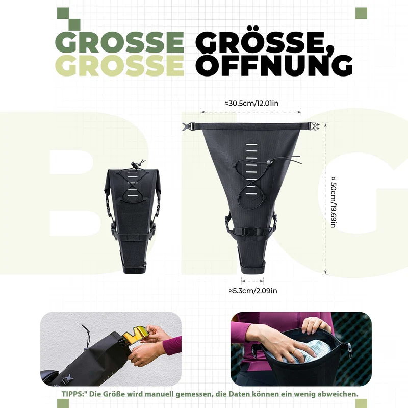 ROCKBROS Bikepacking Satteltasche 3 리터 100% 방수 TPU Gewebe