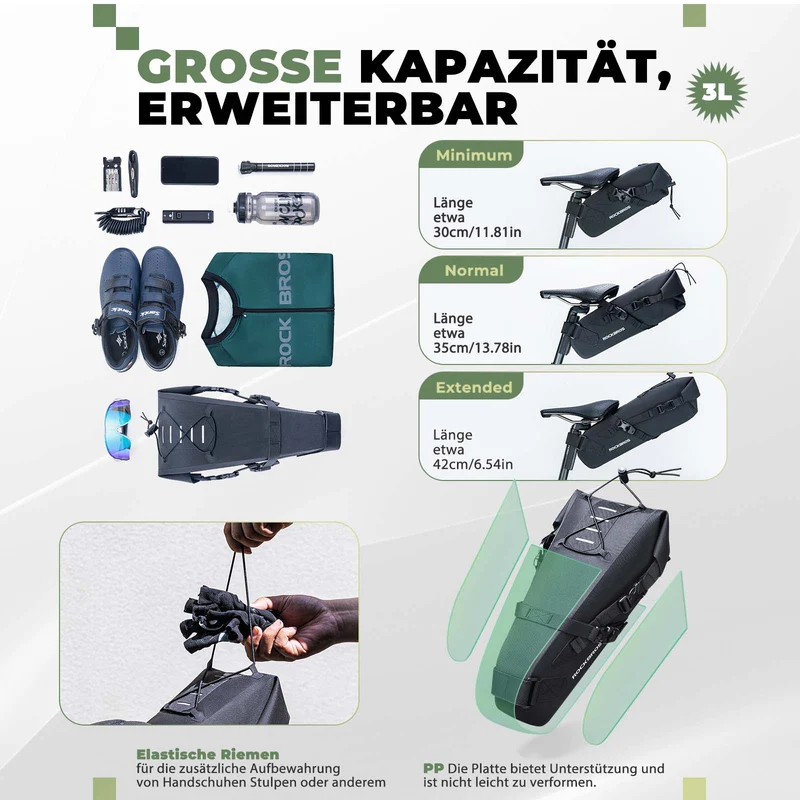 ROCKBROS Bikepacking Satteltasche 3 리터 100% 방수 TPU Gewebe