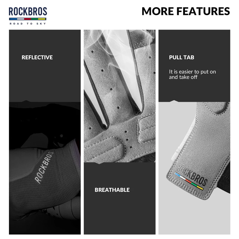 ROAD TO SKY Breathable Anti-Slip Full Finger Cycling Gloves