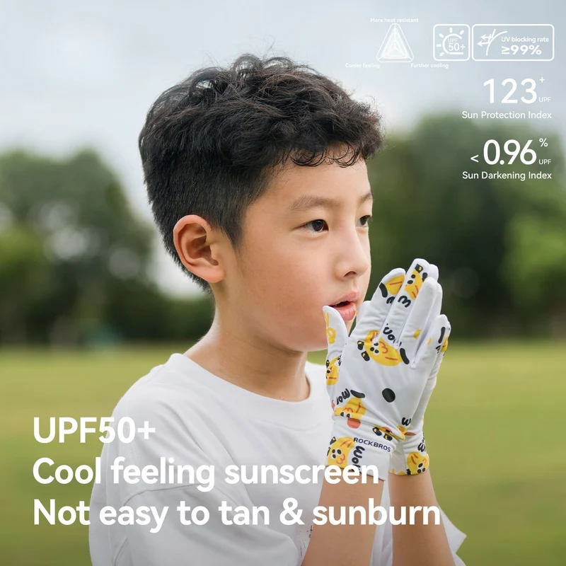 S401 Kids Sun Protection Cycling Gloves - UPF50+