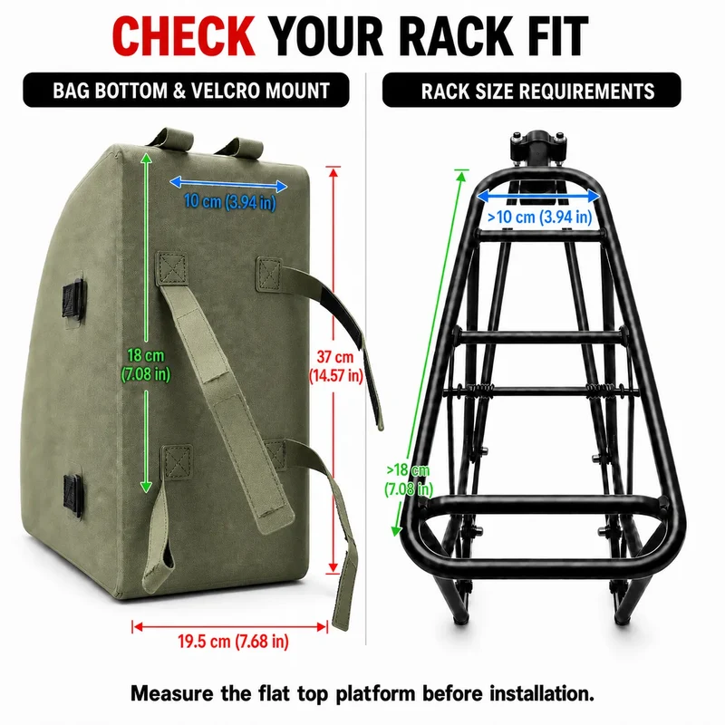 RideMate Bike Rear Rack Bag-16L