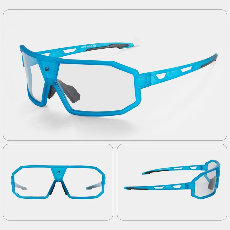 ROCKBROS 포토크롬 Sonnenbrille UV400-Schutz Fahrradbrille 유니섹스 Blau