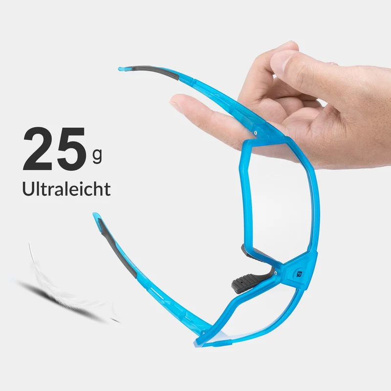 ROCKBROS 포토크롬 Sonnenbrille UV400-Schutz Fahrradbrille 유니섹스 Blau