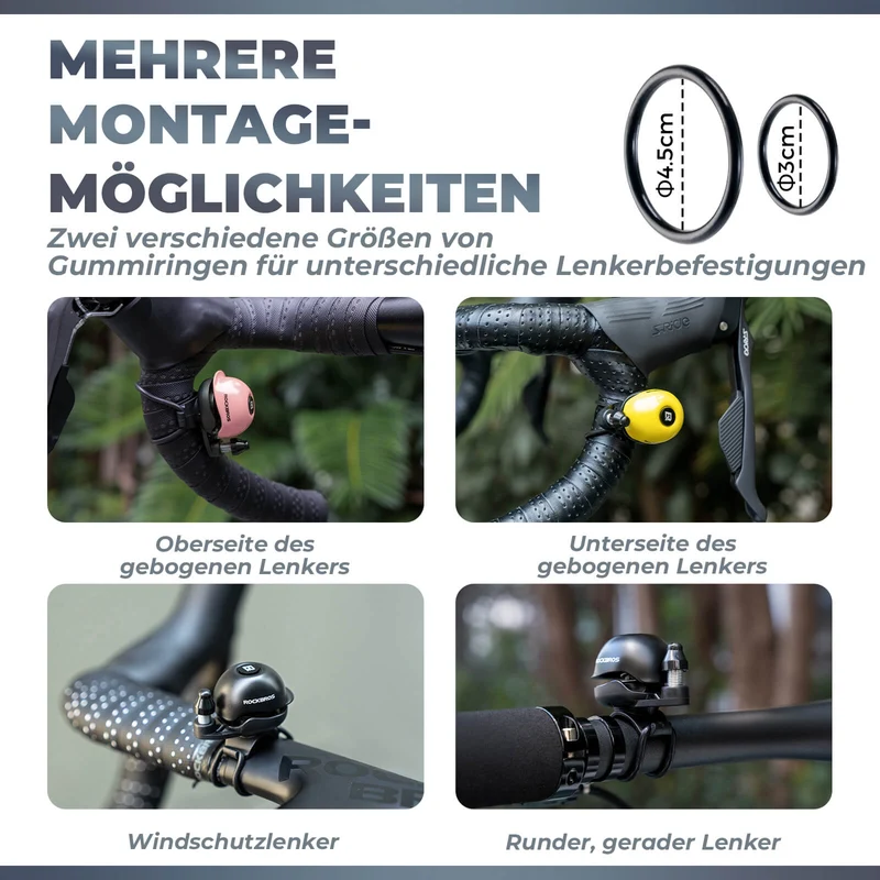 22-34mm Lenker용 Fahrradklingel 360-Grad-Drehung