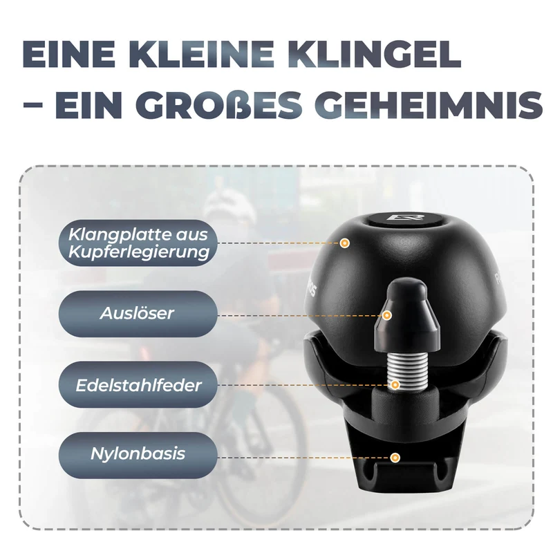22-34mm Lenker용 Fahrradklingel 360-Grad-Drehung