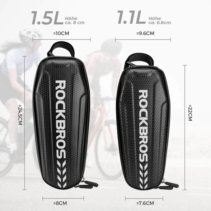 ROCKBROS Wasserdicht Oberrohrtasche Satteltasche 1L/1,5L 슈바르츠