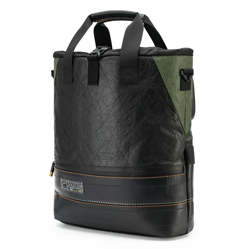 ROAD TO SKY Nachhaltige Fahrrad-Gepäckträgertasche aus recycelten Reifen 12L
