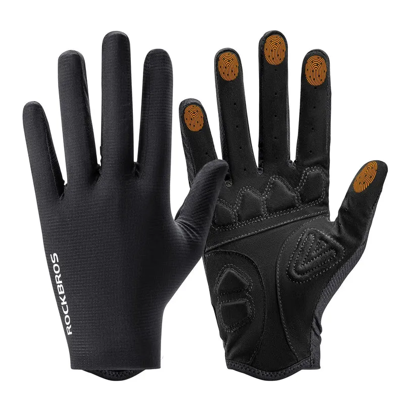 S396-1 Solid Color Full Finger Cycling Gloves
