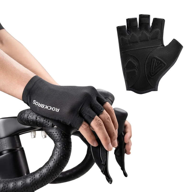 S396 Solid Color Short Finger Cycling Gloves