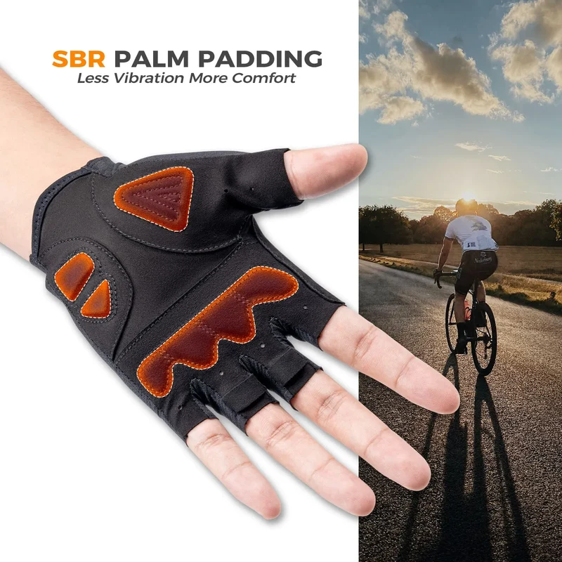 S396 Solid Color Short Finger Cycling Gloves